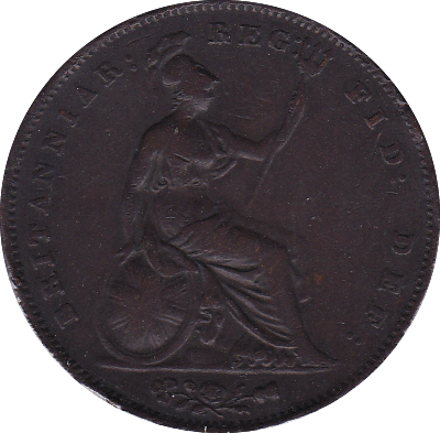 1854 PENNY ( F ) B - Penny - Cambridgeshire Coins
