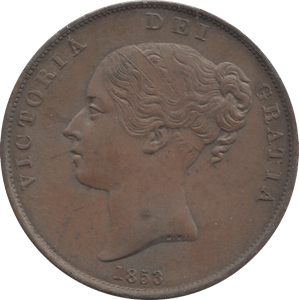 1853 PENNY ( EF ) B - Penny - Cambridgeshire Coins