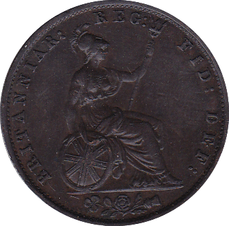 1854 HALFPENNY ( AUNC ) - Halfpenny - Cambridgeshire Coins