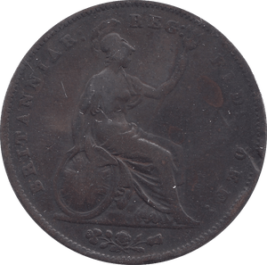 1854 PENNY ( F ) E - Penny - Cambridgeshire Coins