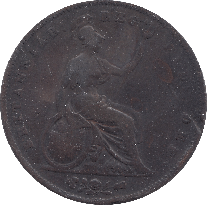 1854 PENNY ( F ) E - Penny - Cambridgeshire Coins