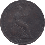 1854 PENNY ( F ) E - Penny - Cambridgeshire Coins