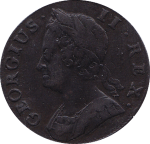 1744 HALFPENNY ( VF )