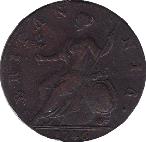 1746 HALFPENNY ( VF )