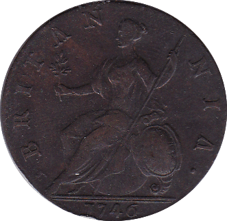 1746 HALFPENNY ( VF )