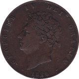 1826 HALFPENNY ( F ) - Halfpenny - Cambridgeshire Coins