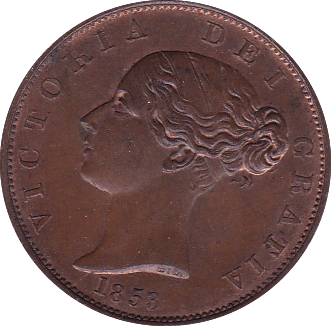 1853 HALFPENNY ( BU ) - Halfpenny - Cambridgeshire Coins