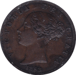 1853 HALFPENNY ( EF ) - Halfpenny - Cambridgeshire Coins