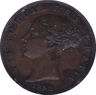 1853 HALFPENNY ( EF ) - Halfpenny - Cambridgeshire Coins