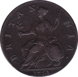 1754 HALFPENNY ( EF )