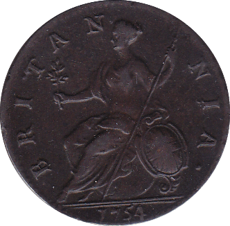 1754 HALFPENNY ( EF )