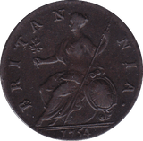 1754 HALFPENNY ( EF )