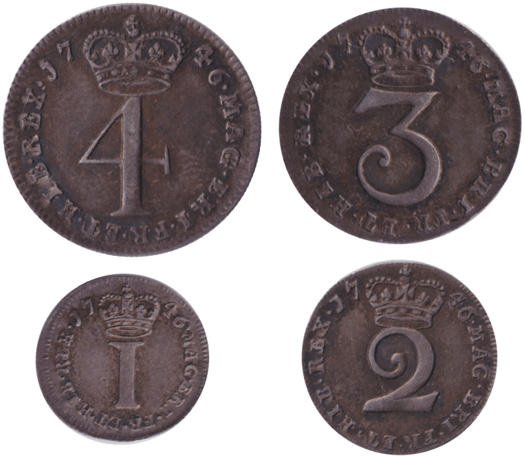 1746 MAUNDY SET GEORGE II