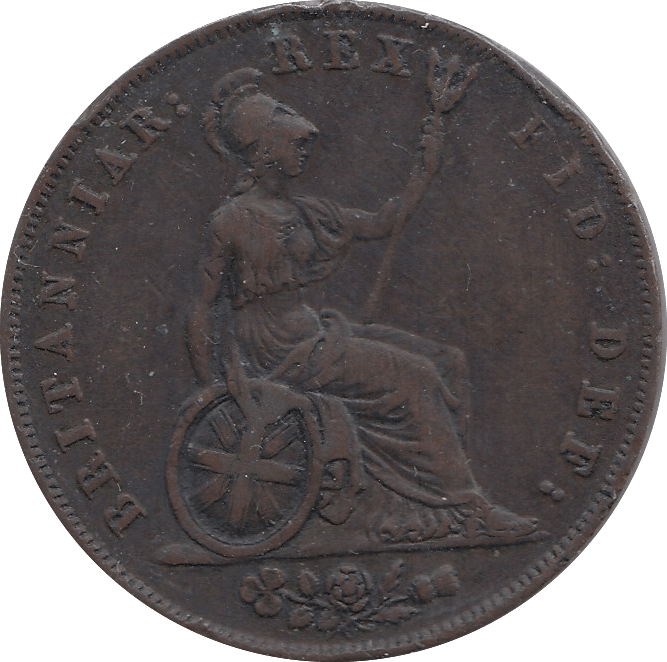 1827 HALFPENNY ( GVF ) C - Halfpenny - Cambridgeshire Coins