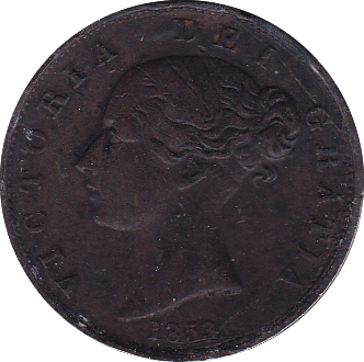 1853 HALFPENNY ( VF ) - Halfpenny - Cambridgeshire Coins
