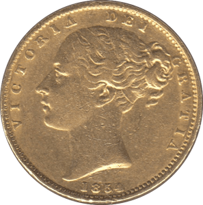 1854 GOLD SOVEREIGN ( GVF ) INCURSE SHIELD BACK - Sovereign - Cambridgeshire Coins