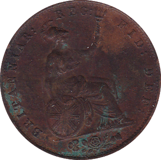 1853 HALFPENNY ( VF ) VERD - Halfpenny - Cambridgeshire Coins