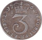 1762 MAUNDY THREEPENCE ( VF ) D