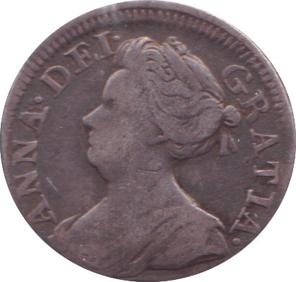 1708 MAUNDY THREEPENCE ( VF )