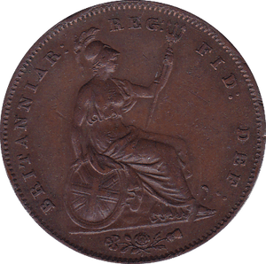 1848 PENNY ( GVF ) 8 OVER 7 - Penny - Cambridgeshire Coins