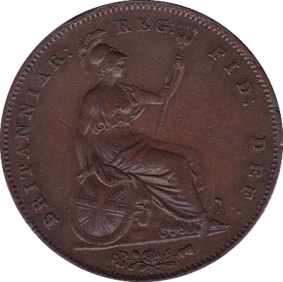 1848 PENNY ( GVF ) 8 OVER 7 - Penny - Cambridgeshire Coins