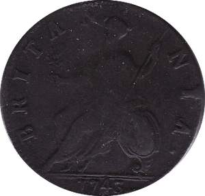 1743 HALFPENNY ( VF )