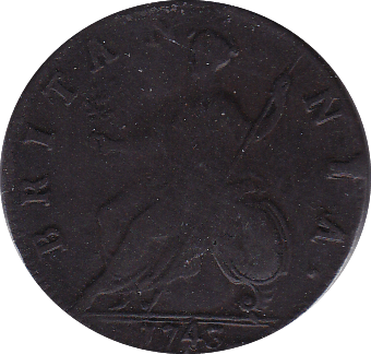 1743 HALFPENNY ( VF )