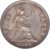 1849 FOURPENCE ( AUNC ) - Fourpence - Cambridgeshire Coins