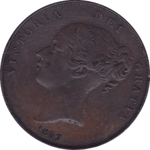 1853 PENNY ( EF ) - Penny - Cambridgeshire Coins