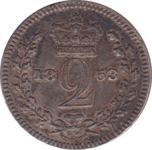 1853 MAUNDY TWOPENCE ( EF ) - Maundy Coins - Cambridgeshire Coins