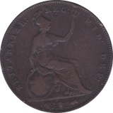 1854 PENNY ( F ) D - Penny - Cambridgeshire Coins