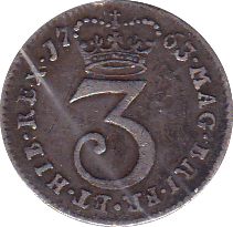 1763 MAUNDY THREEPENCE ( VF ) C