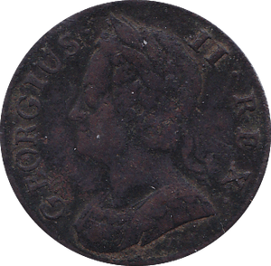 1743 HALFPENNY ( VF ) B