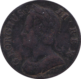 1743 HALFPENNY ( VF ) B