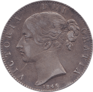 1845 CROWN ( GF ) E - Crown - Cambridgeshire Coins