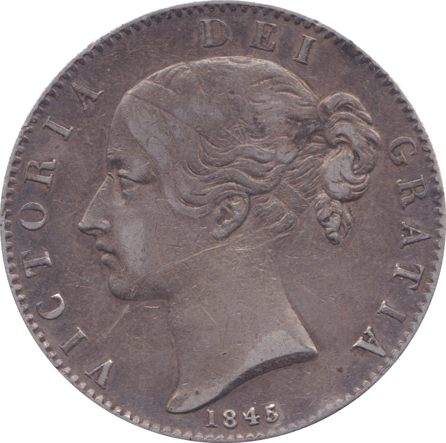 1845 CROWN ( GF ) E - Crown - Cambridgeshire Coins