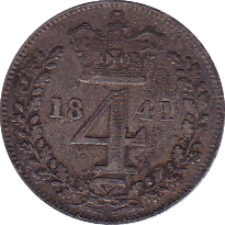 1841 MAUNDY FOUR PENNY ( VF ) - Maundy Coins - Cambridgeshire Coins