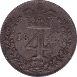 1841 MAUNDY FOUR PENNY ( VF ) - Maundy Coins - Cambridgeshire Coins