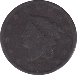 1828 USA ONE CENT - WORLD COINS - Cambridgeshire Coins