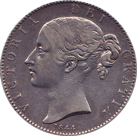 1844 CROWN ( VF ) CINQ - Crown - Cambridgeshire Coins