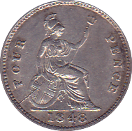 1848 FOURPENCE ( EF ) - Fourpence - Cambridgeshire Coins