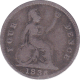 1836 FOURPENCE ( FAIR ) - Fourpence - Cambridgeshire Coins
