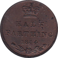 1844 HALF FARTHING ( UNC ) - Half Farthing - Cambridgeshire Coins