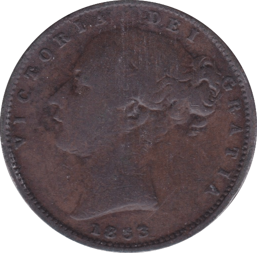 1853 FARTHING ( F ) - Farthing - Cambridgeshire Coins