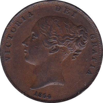 1854 PENNY ( AUNC ) C - Penny - Cambridgeshire Coins