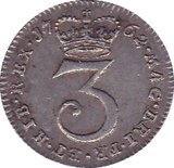 1762 MAUNDY THREEPENCE ( GVF ) C