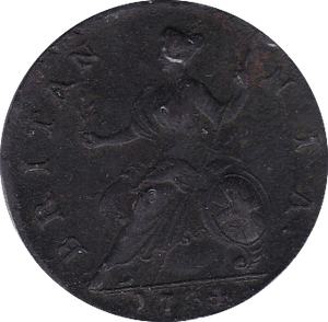 1734 HALFPENNY ( GF ) .