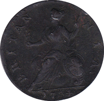 1734 HALFPENNY ( GF ) .