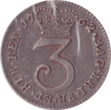 1763 MAUNDY THREEPENCE ( VF ) A