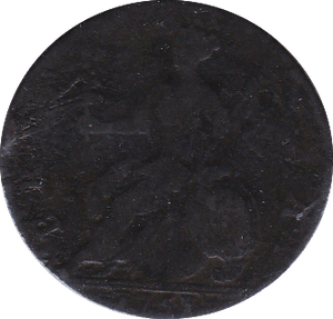 1753 HALFPENNY ( POOR )